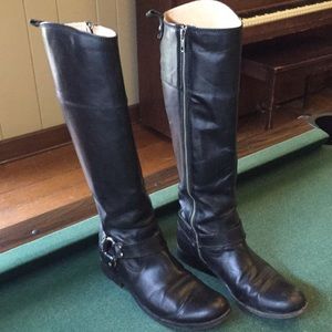 Frye Black Harness Boots - Tall - Size 8